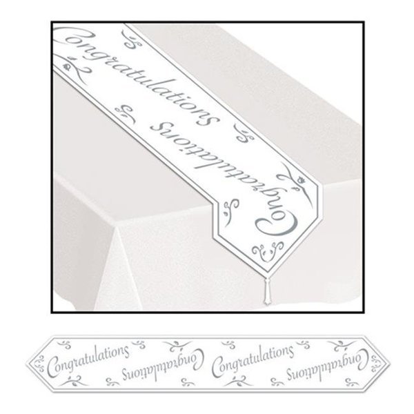 Beistle 57199 Printed Congratulations Table Runner Pack of 12, Beistle Co, Mfr#: 57199